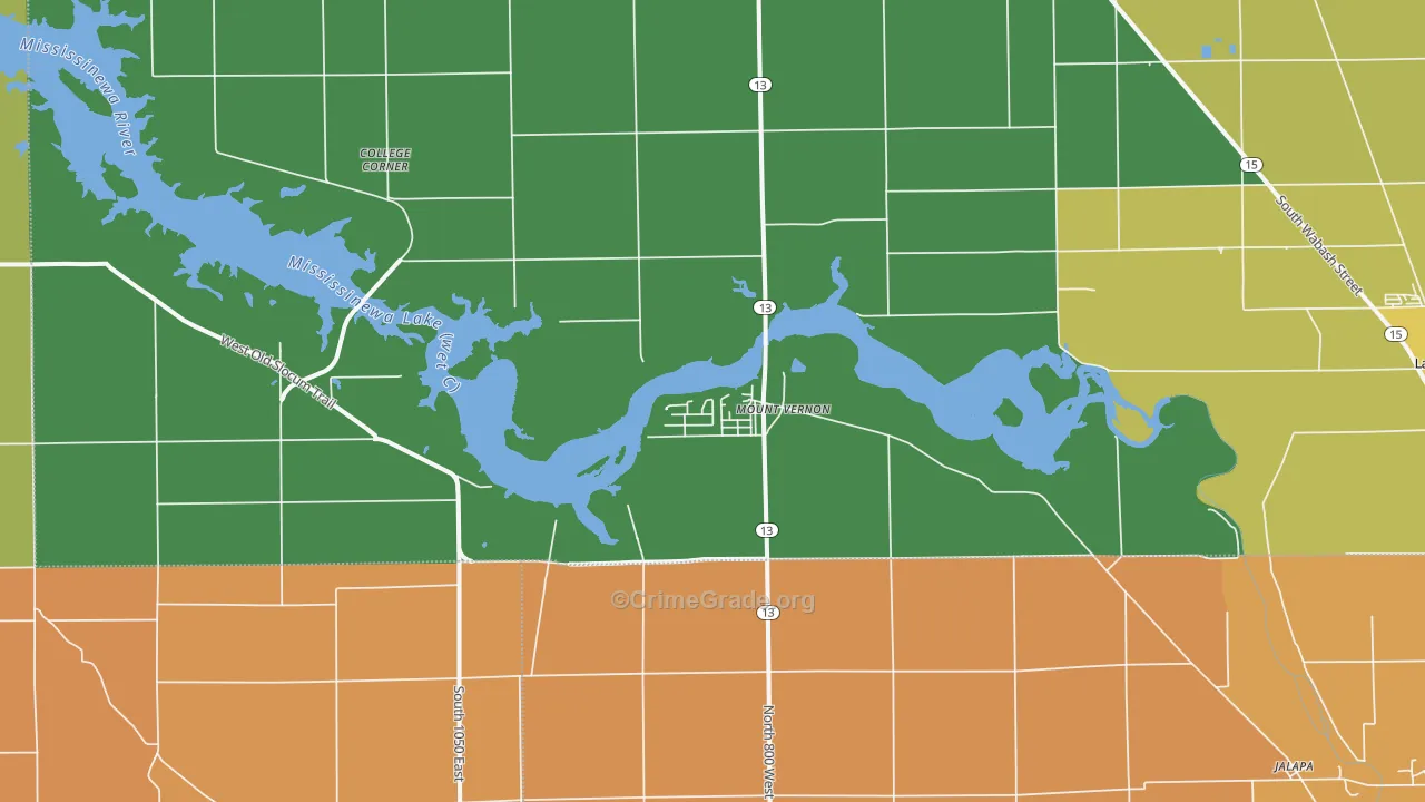 Somerset, IN Map of Theft Rates