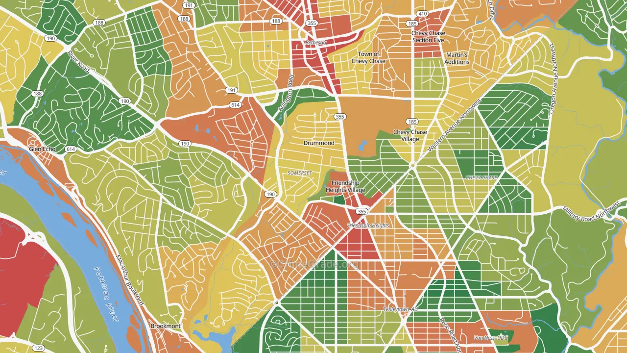 Somerset, MD Map of Theft Rates