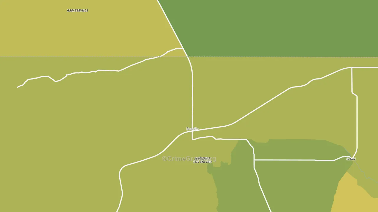 Sonoita, AZ Map of Theft Rates