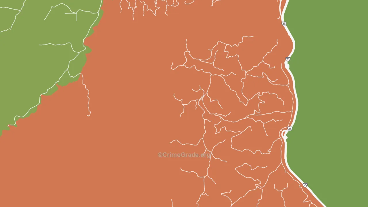 Sopris, CO Map of Theft Rates