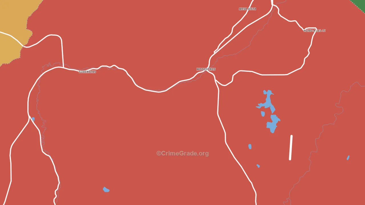 Sorensens, CA Map of Theft Rates