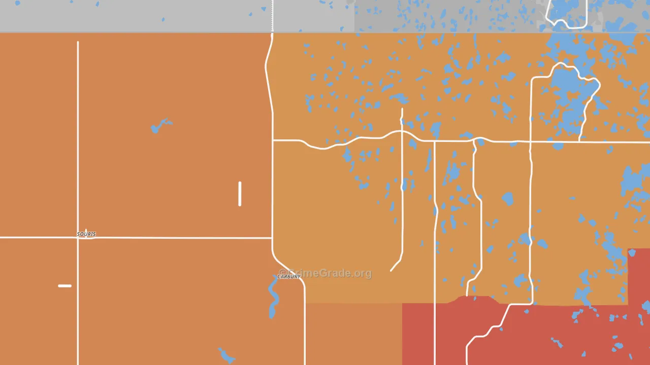 Souris, ND Map of Theft Rates