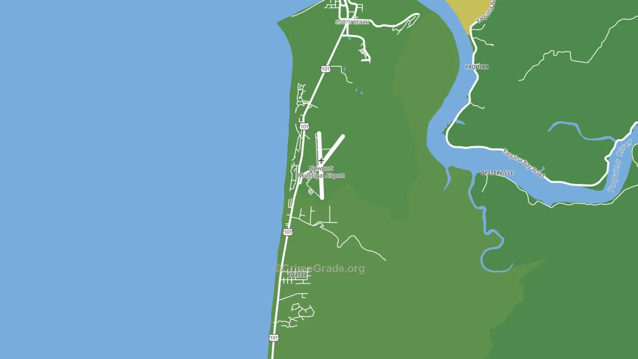 South Beach, OR Map of Theft Rates