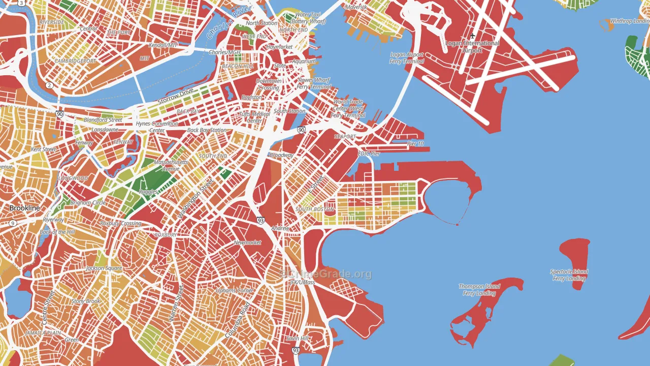 South Boston, Boston, MA Map of Theft Rates
