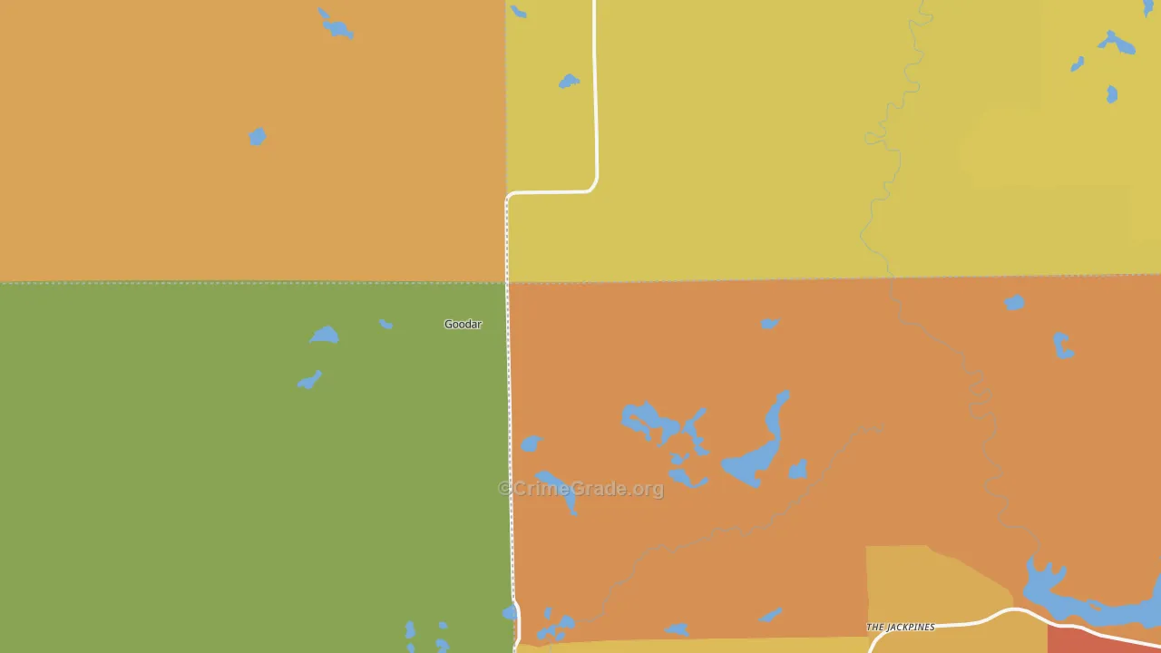 South Branch, MI Map of Theft Rates