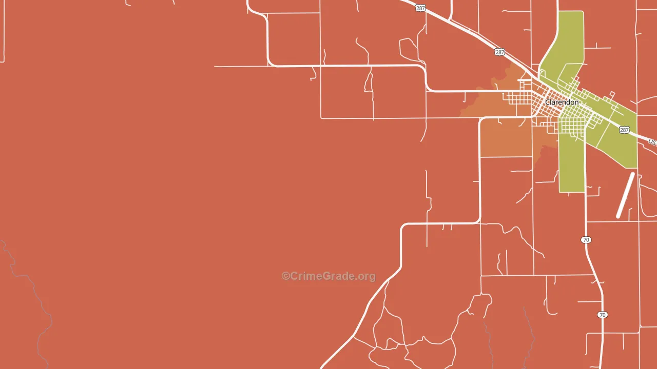 South Brice, TX Map of Theft Rates