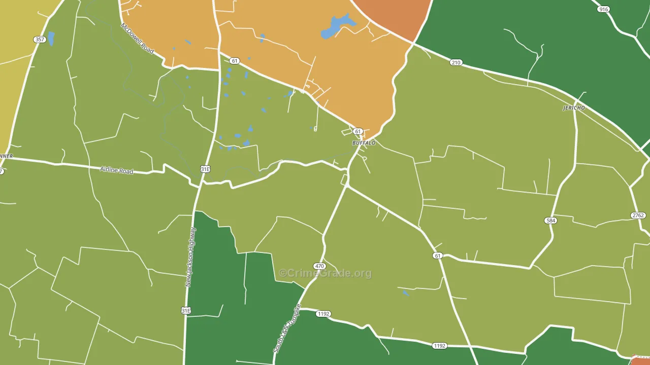 South Buffalo, KY Map of Theft Rates