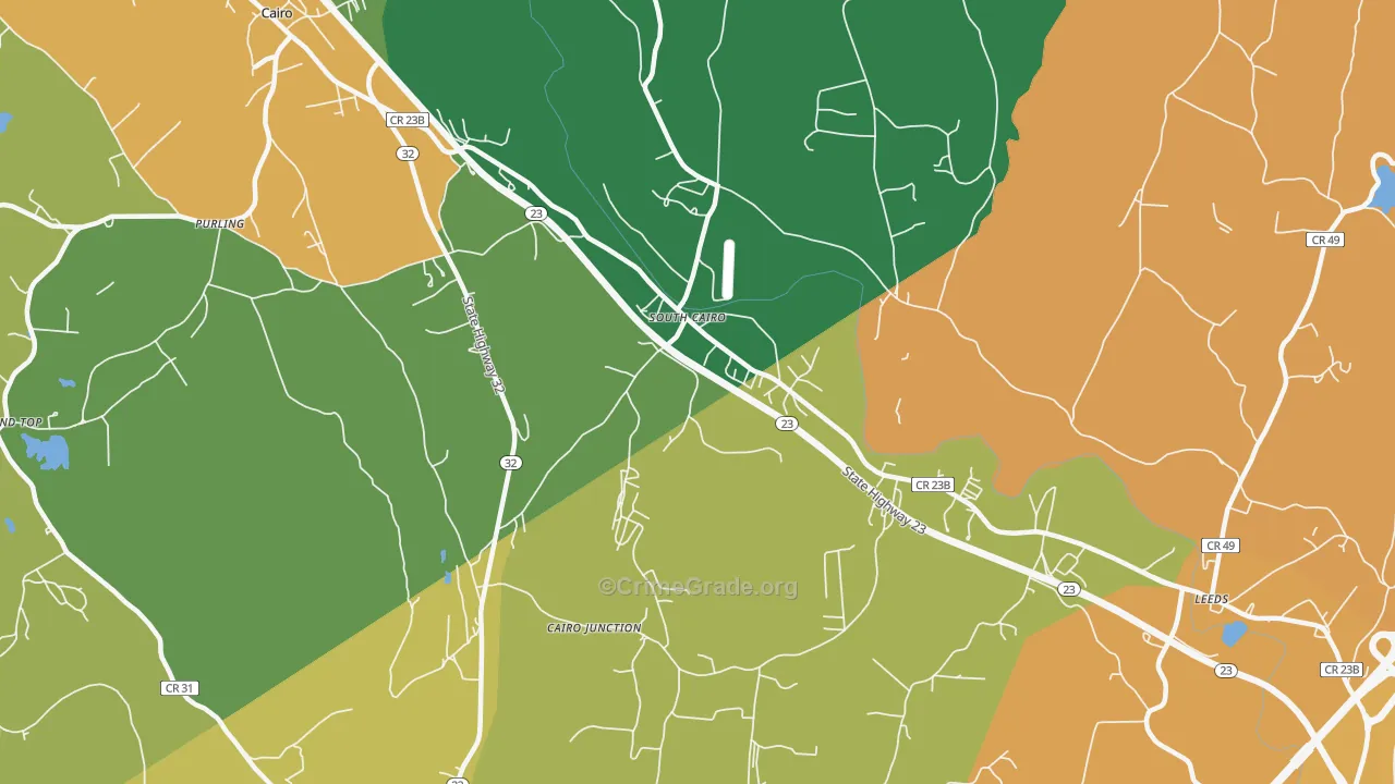 South Cairo, NY Map of Theft Rates