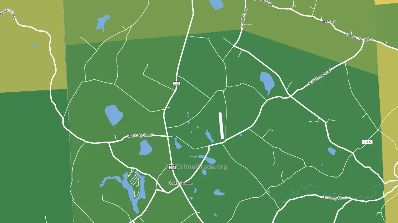 South Canaan, PA Map of Theft Rates