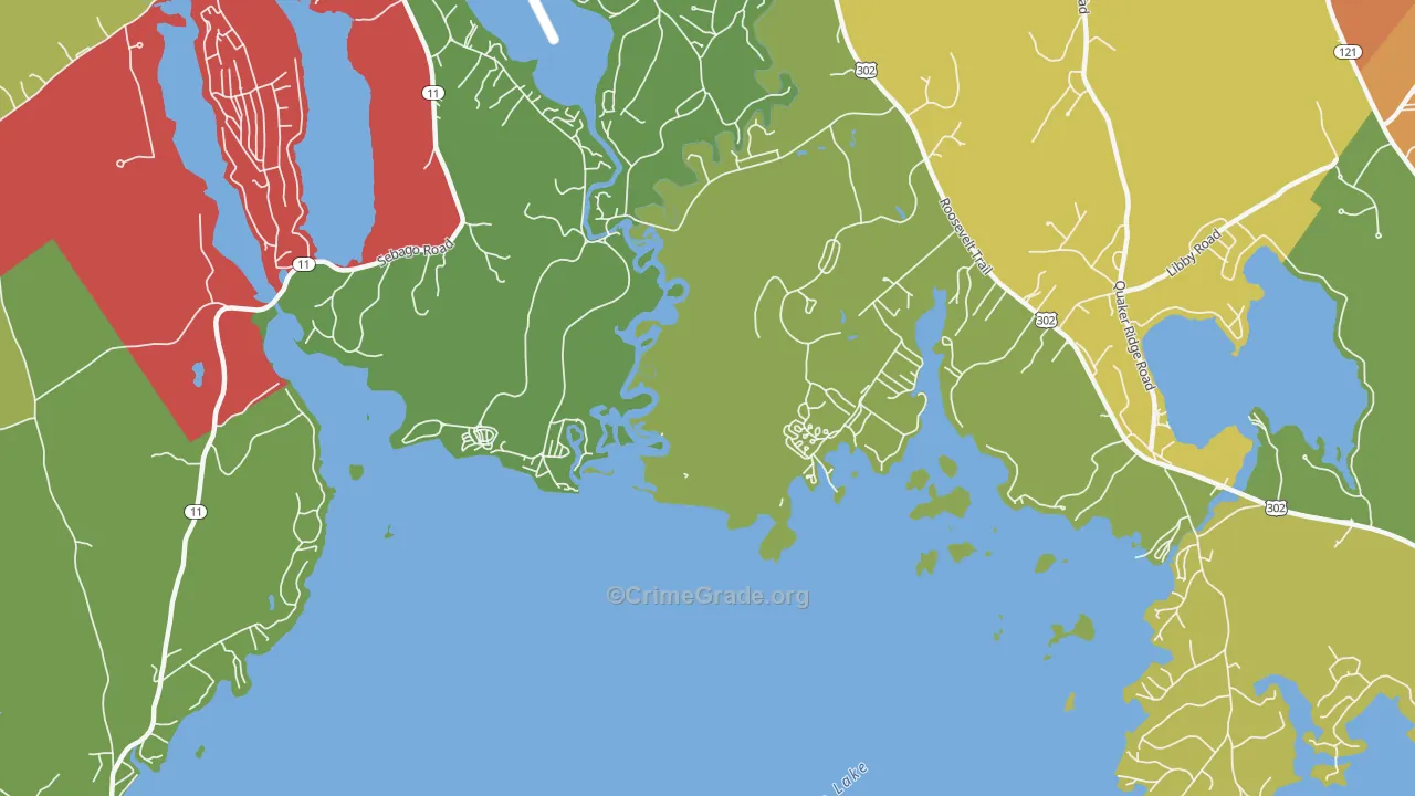 South Casco, ME Map of Theft Rates