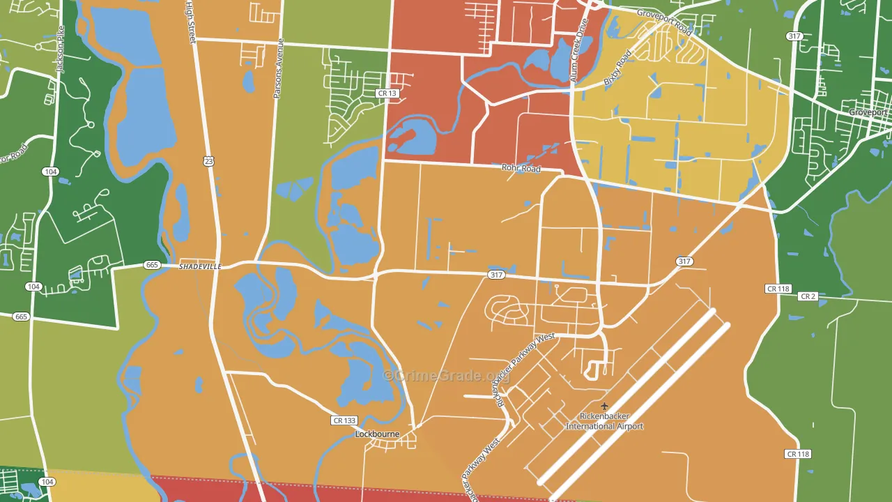 South Central Accord, Columbus, OH Map of Theft Rates
