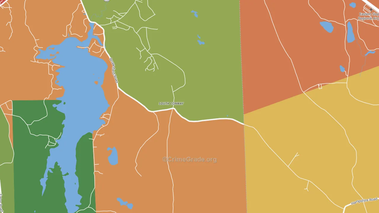 South Conway, NH Map of Theft Rates