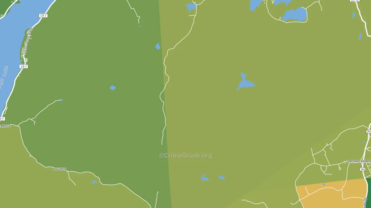 South Corinth, NY Map of Theft Rates