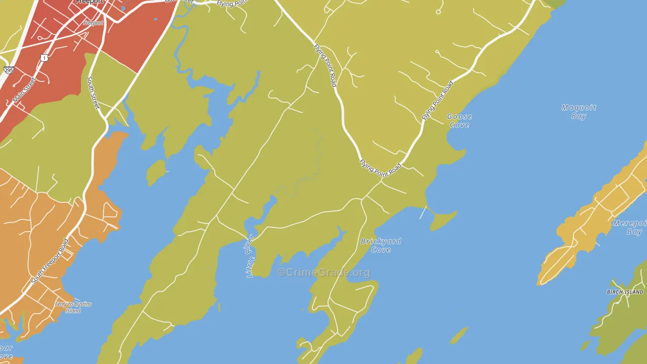 South Durham, ME Map of Theft Rates