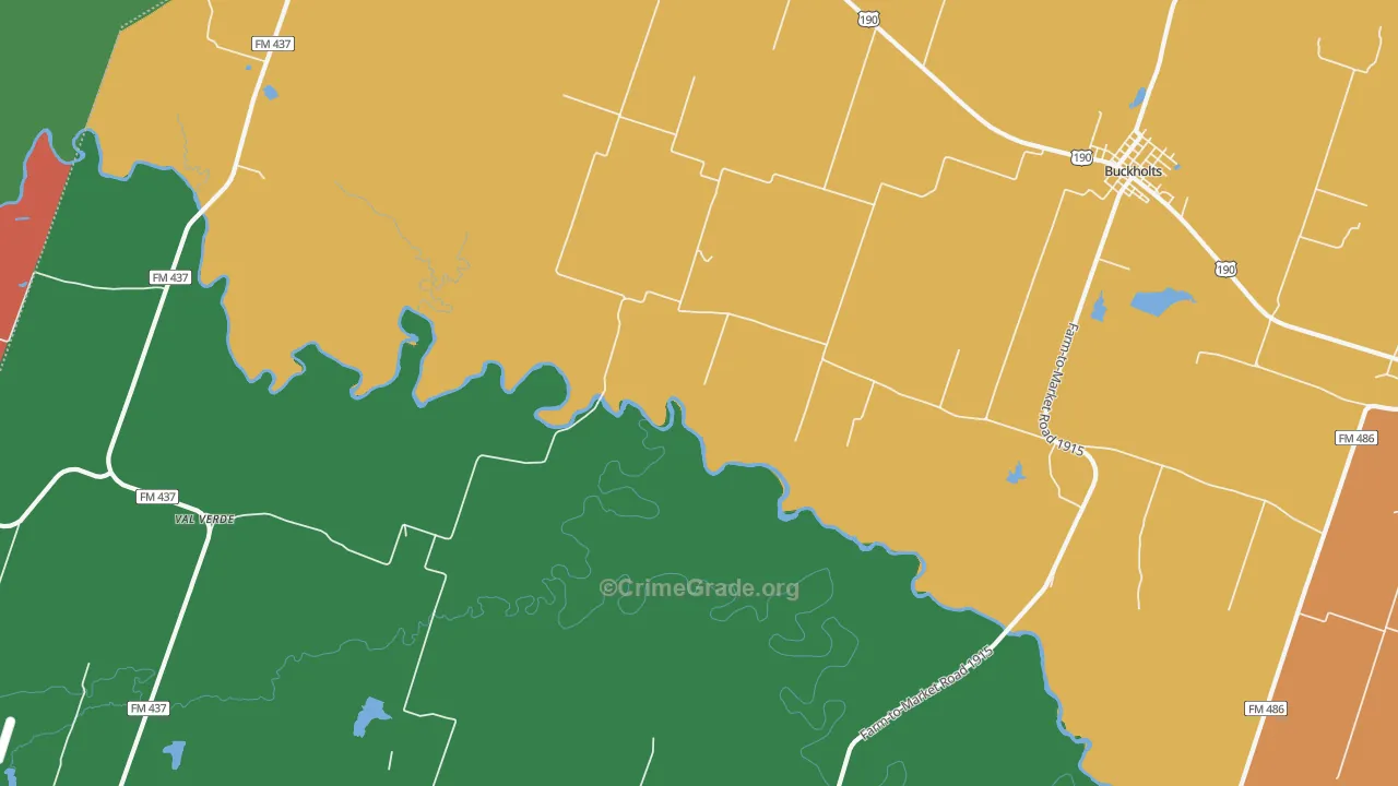 South Elm, TX Map of Theft Rates