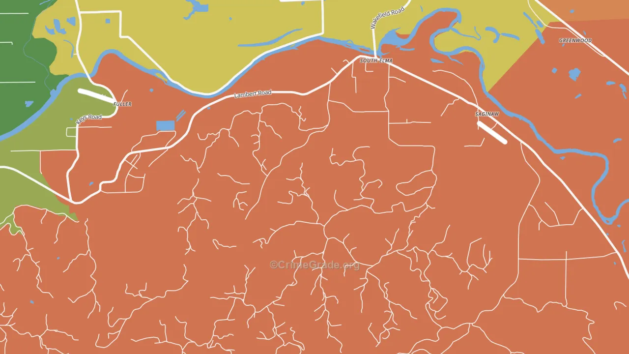 South Elma, WA Map of Theft Rates