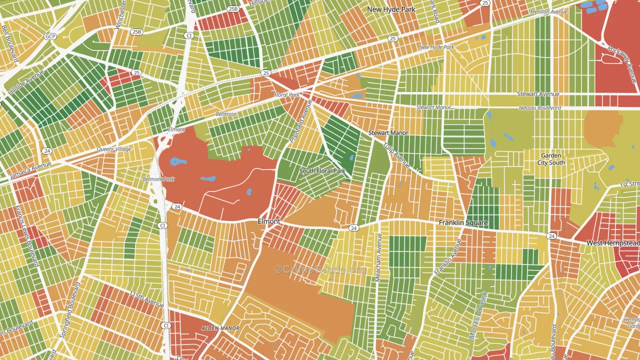 South Floral Park, NY Map of Theft Rates