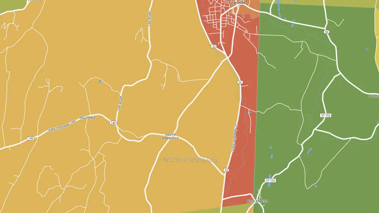 South Granville, NY Map of Theft Rates