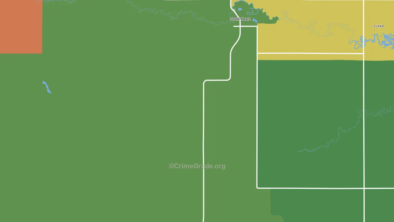 South Heart, ND Map of Theft Rates