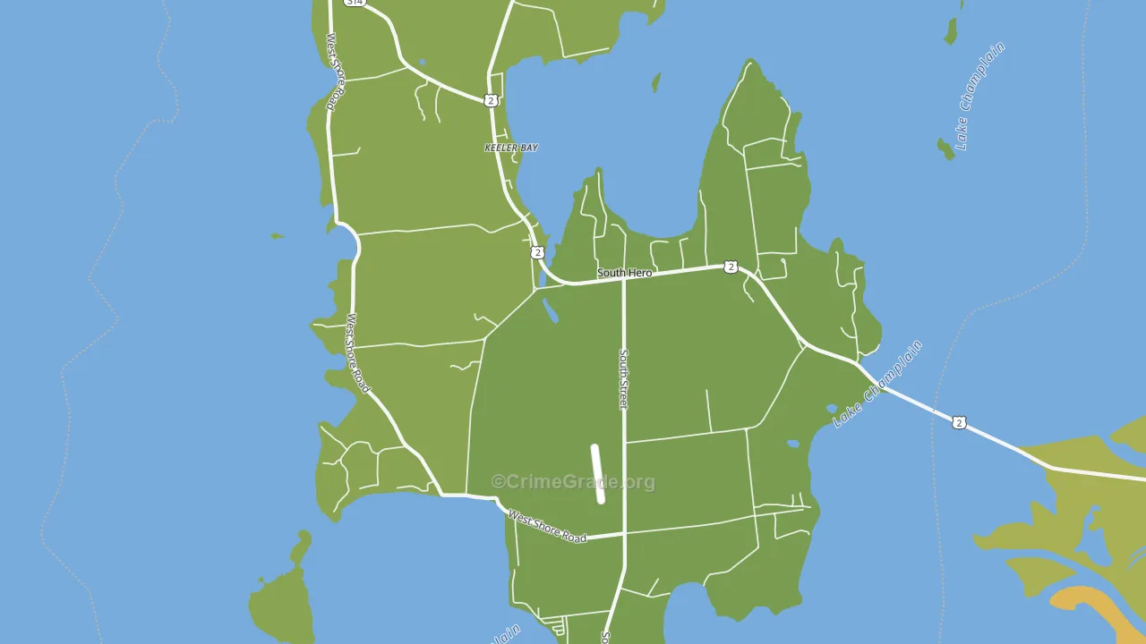 South Hero, VT Map of Theft Rates