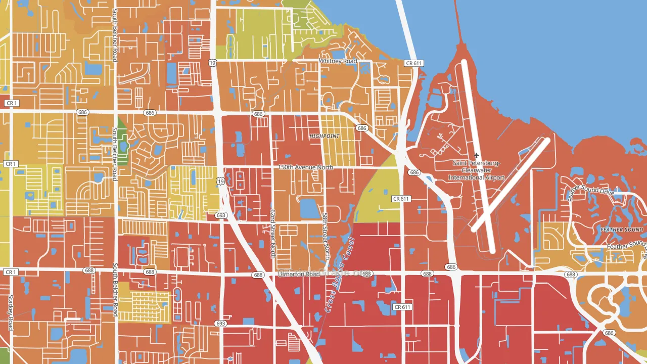 South Highpoint, FL Map of Theft Rates