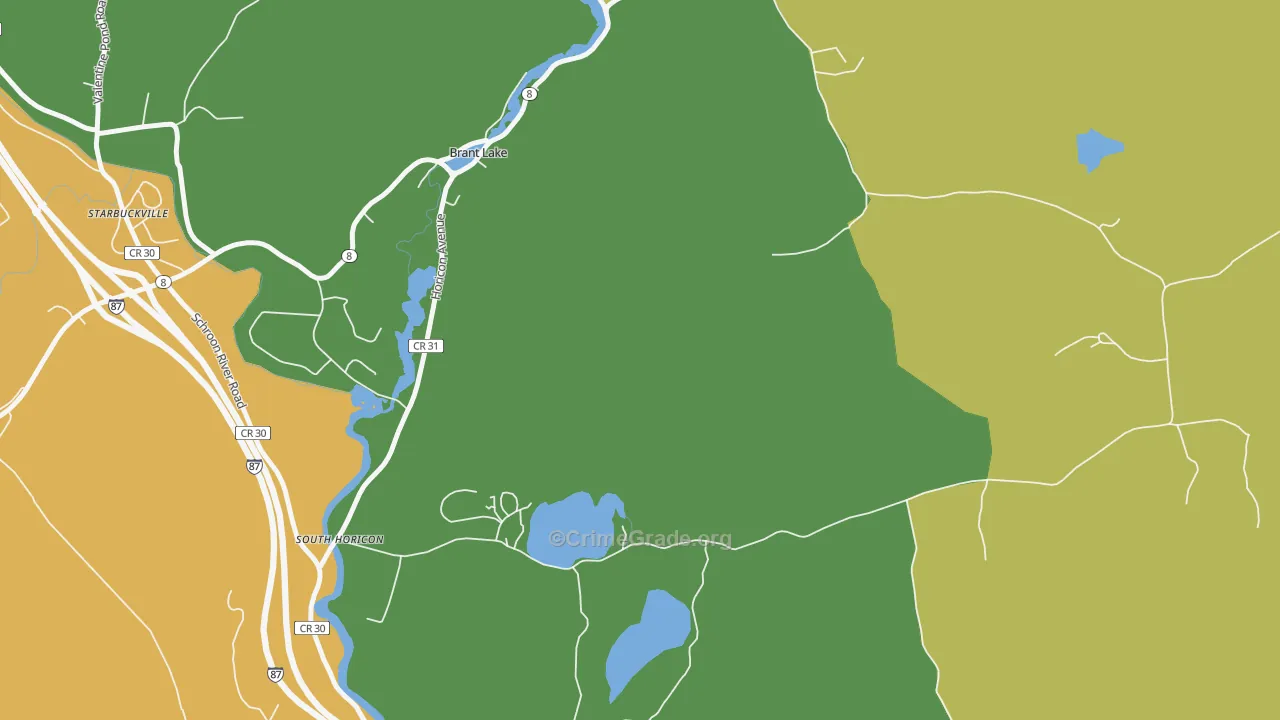 South Horicon, NY Map of Theft Rates