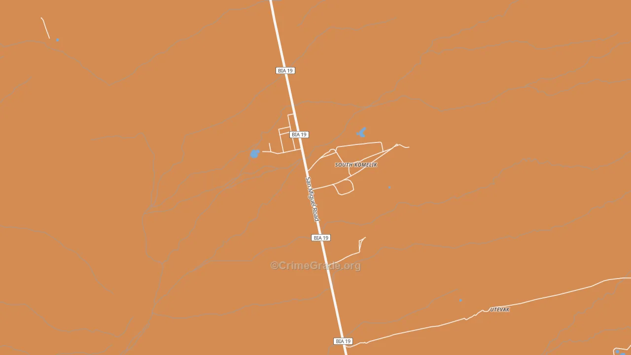 South Komelik, AZ Map of Theft Rates