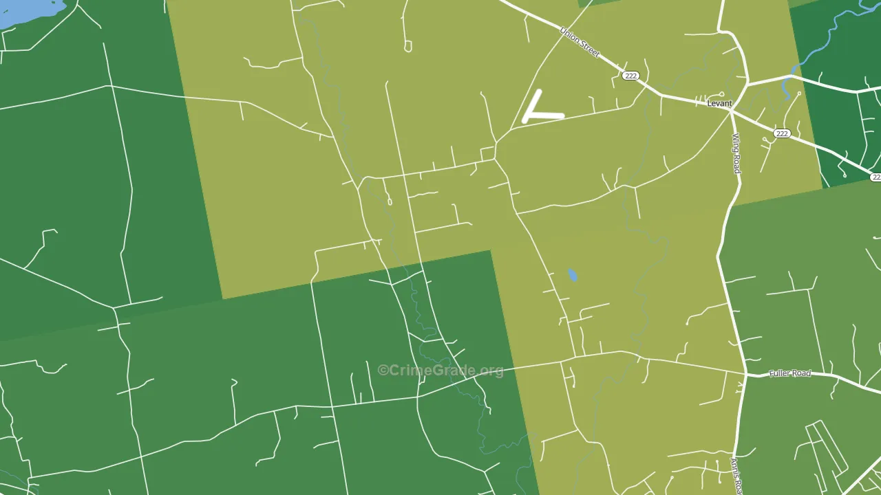 South Levant, ME Map of Theft Rates