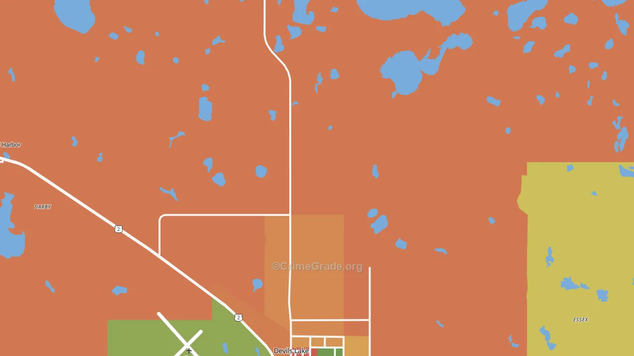 South Minnewaukan, ND Map of Theft Rates