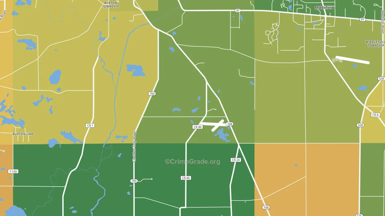 South Newbury, OH Map of Theft Rates
