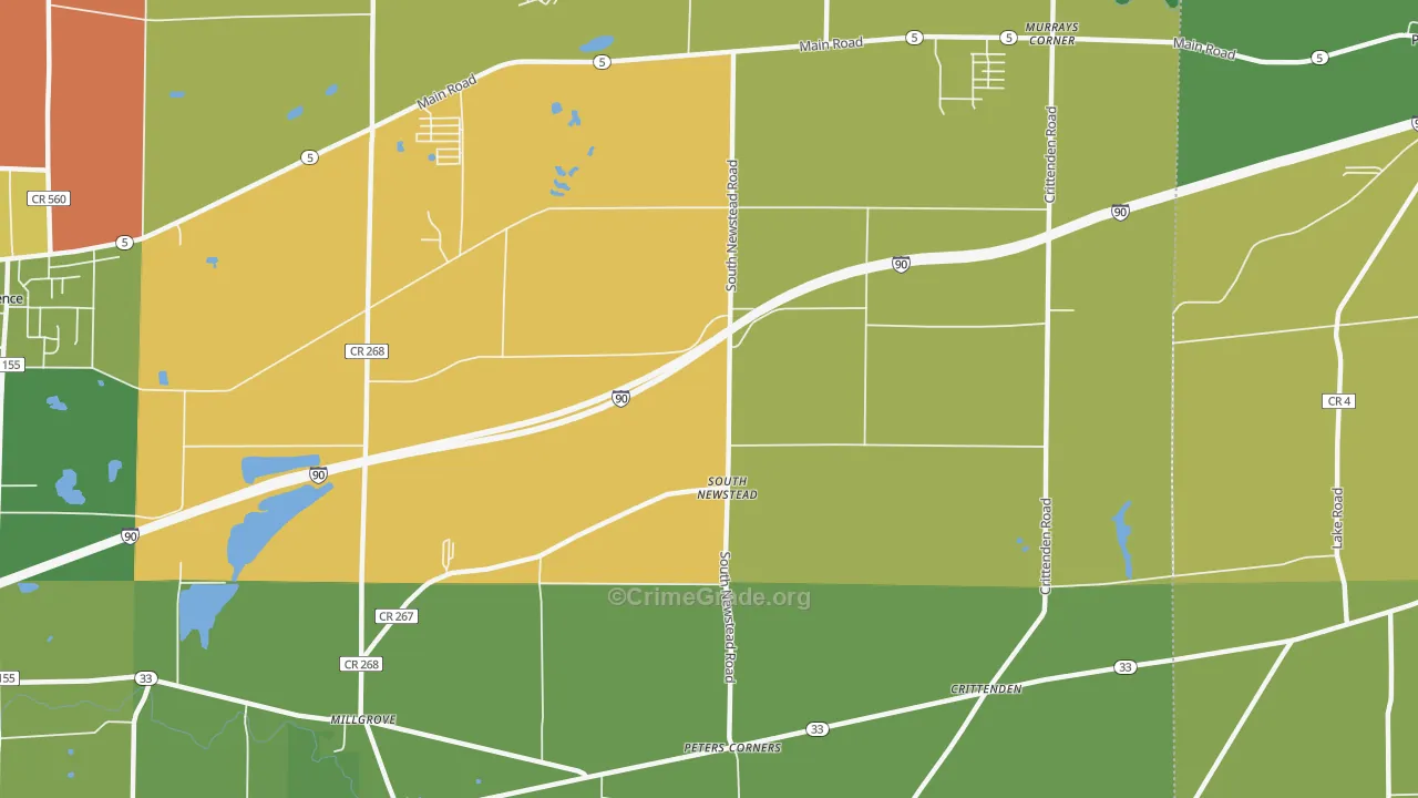 South Newstead, NY Map of Theft Rates