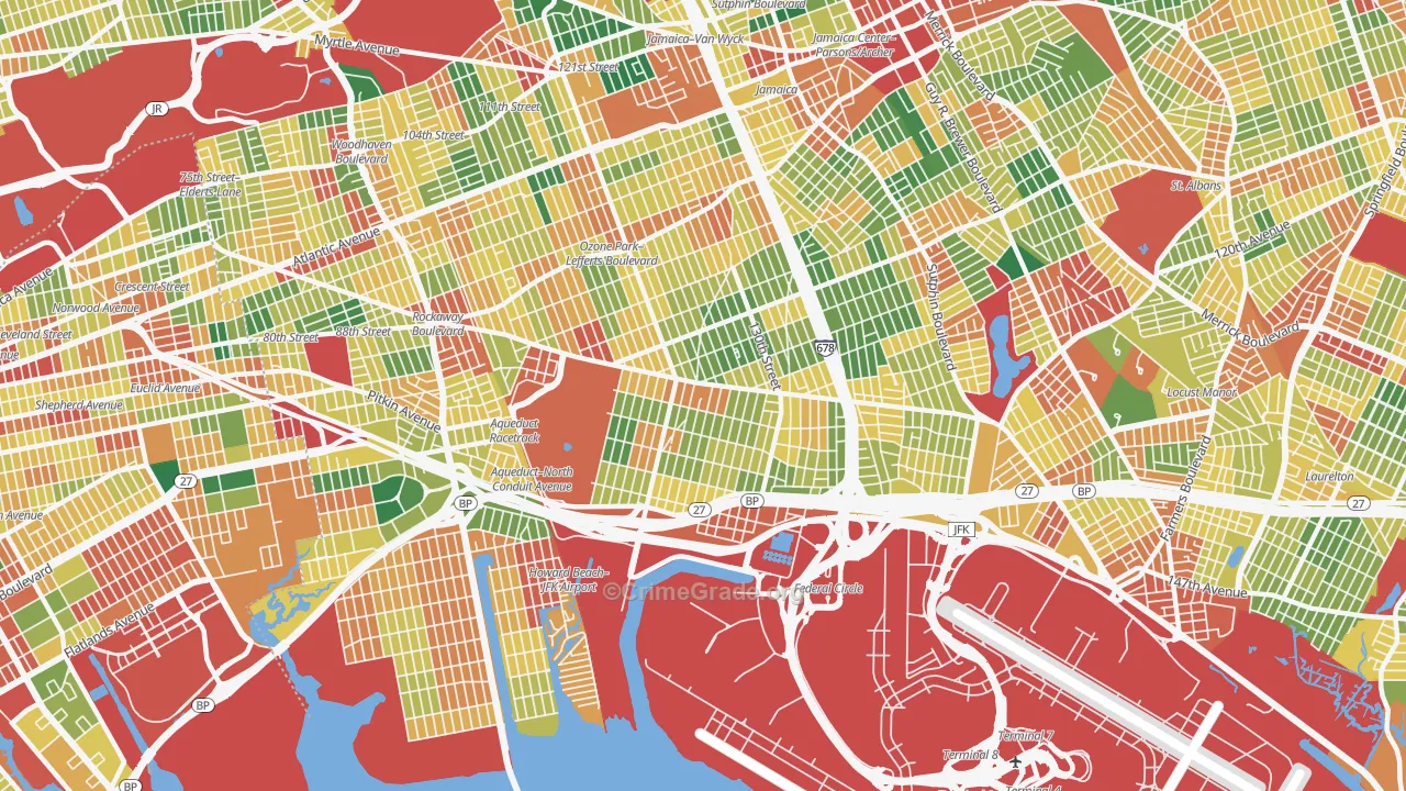South Ozone Park, Queens, NY Map of Theft Rates
