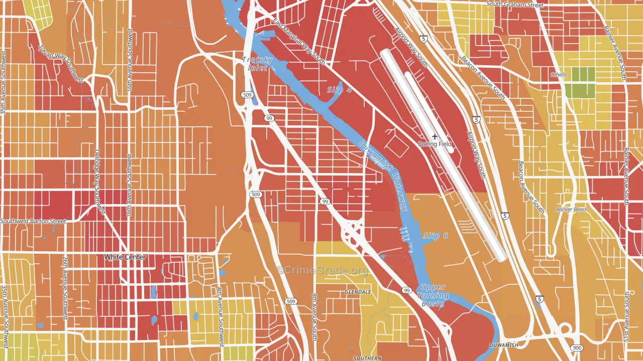South Park, Seattle, WA Map of Theft Rates