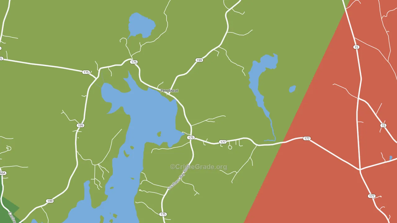 South Penobscot, ME Map of Theft Rates