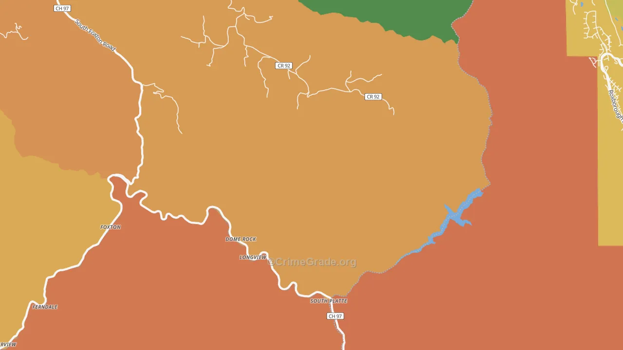 South Platte, CO Map of Theft Rates