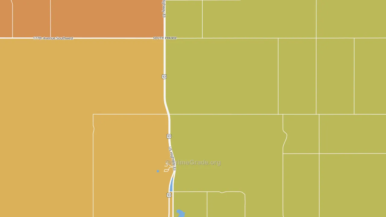 South Prairie, ND Map of Theft Rates