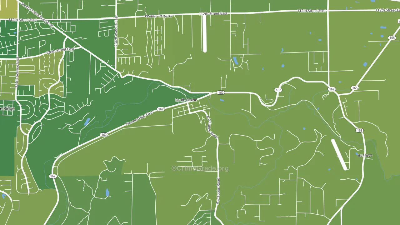 South Prairie, WA Map of Theft Rates
