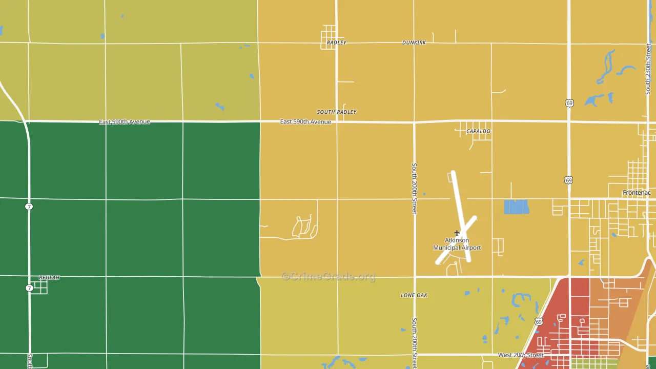 South Radley, KS Map of Theft Rates