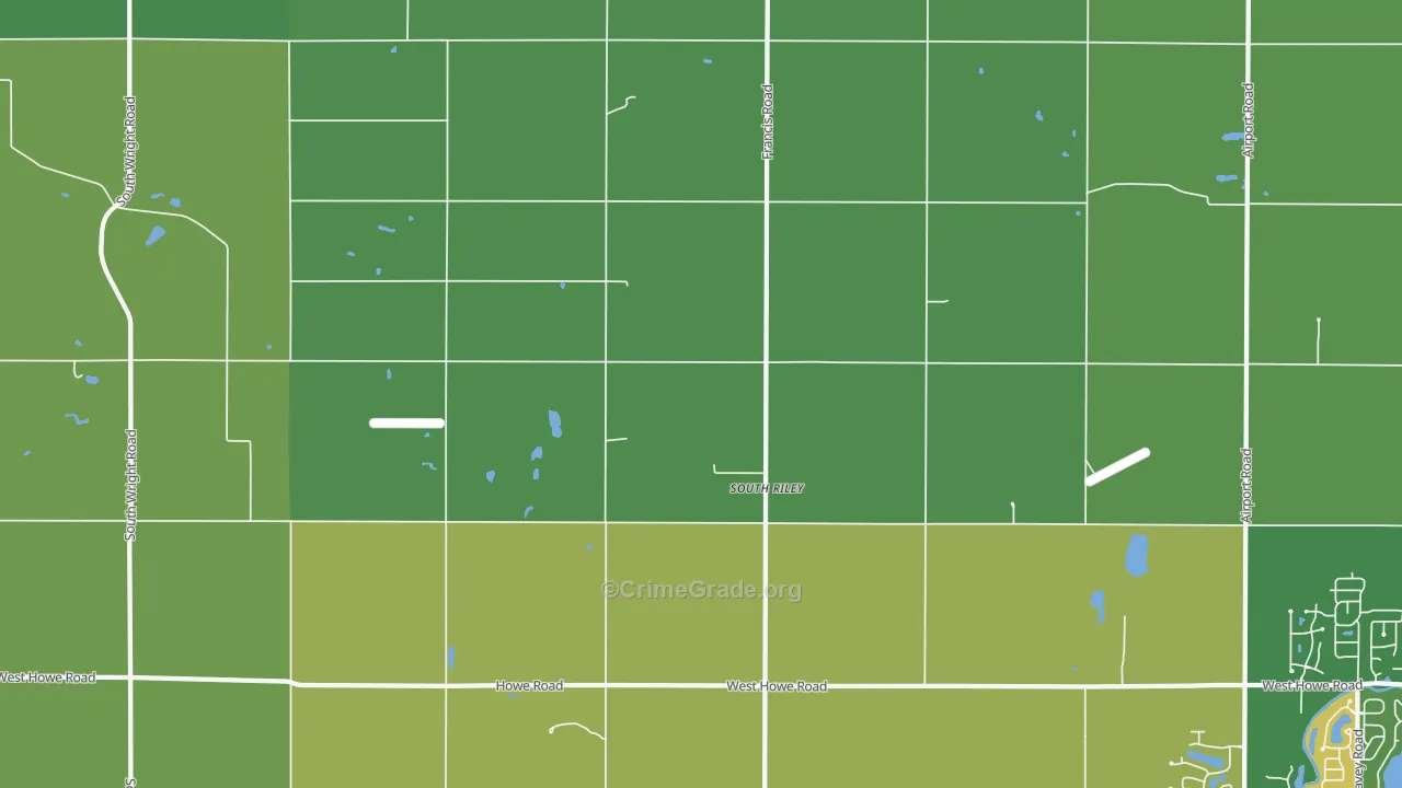 South Riley, MI Map of Theft Rates