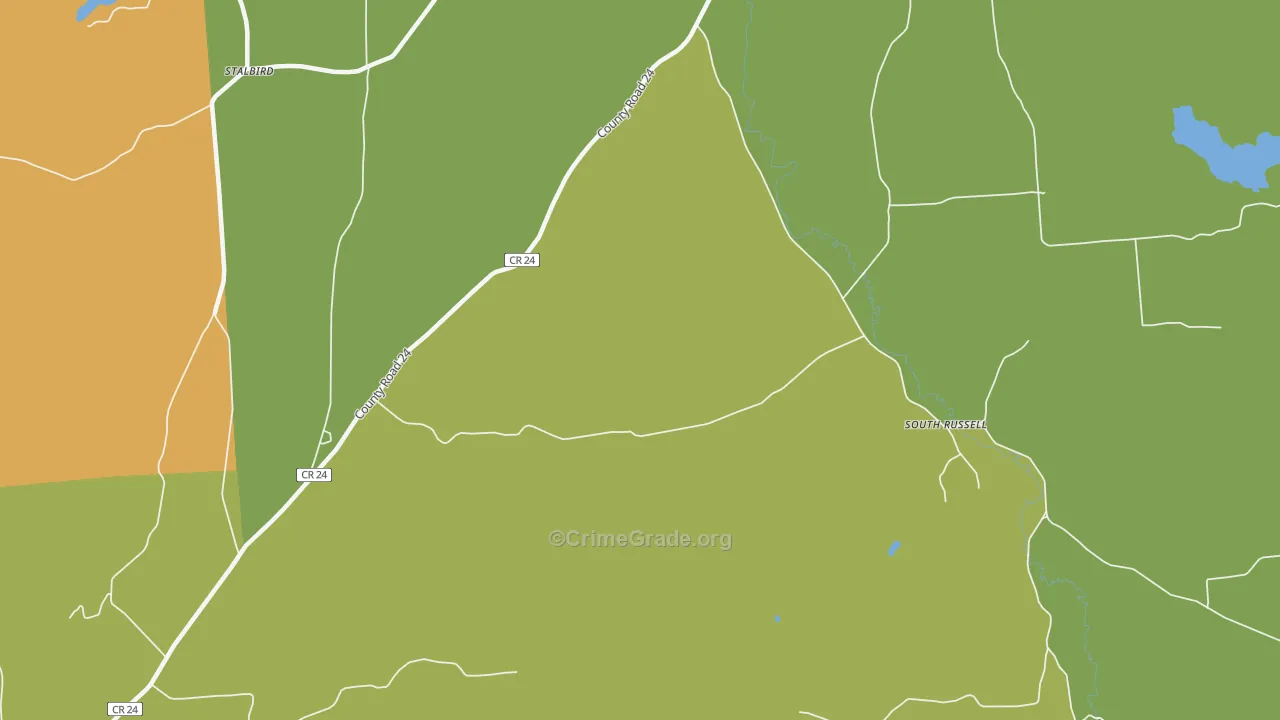 South Russell, NY Map of Theft Rates