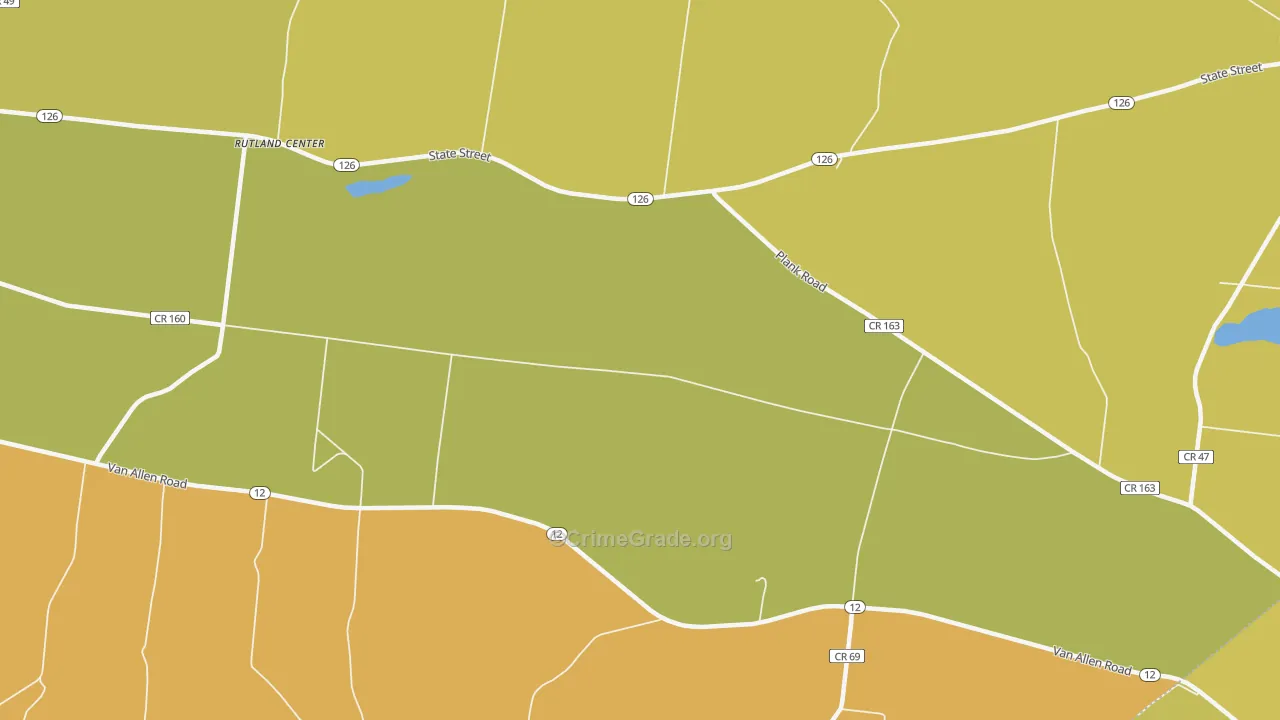 South Rutland, NY Map of Theft Rates