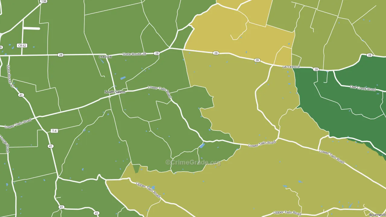 South Salem, OH Map of Theft Rates
