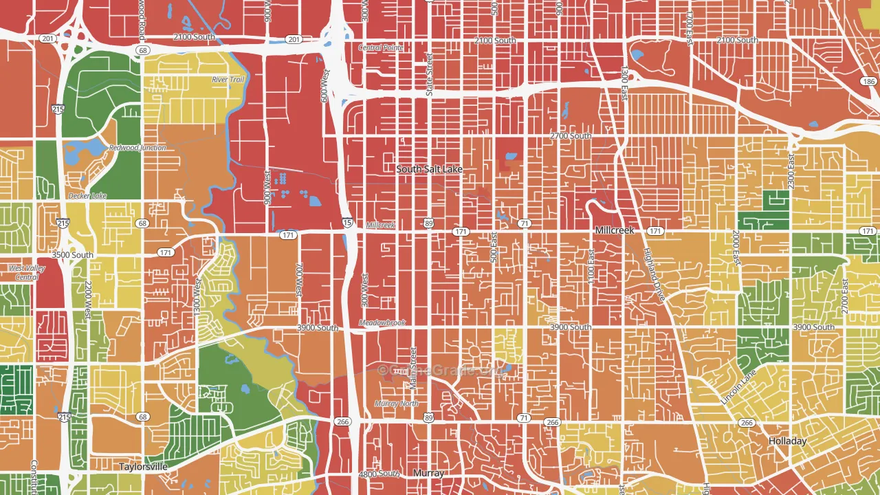 South Salt Lake, UT Map of Theft Rates