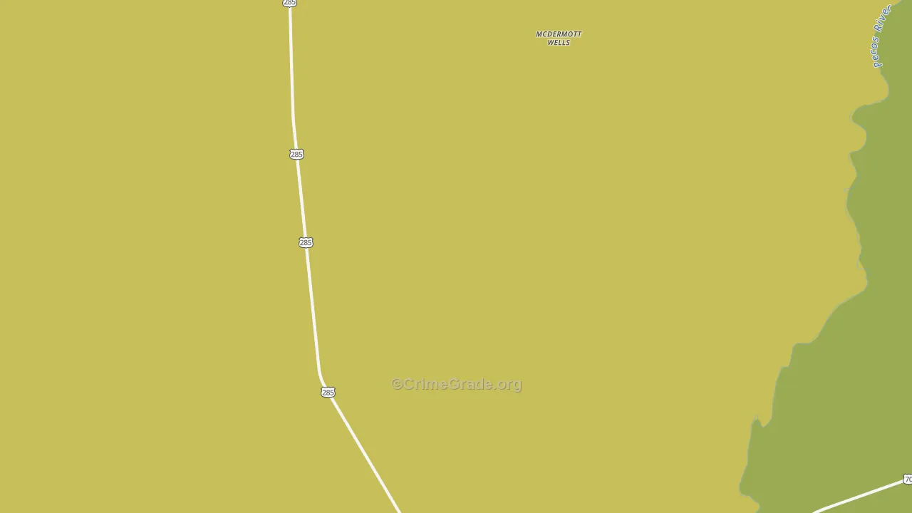 South Spring Acres, NM Map of Theft Rates