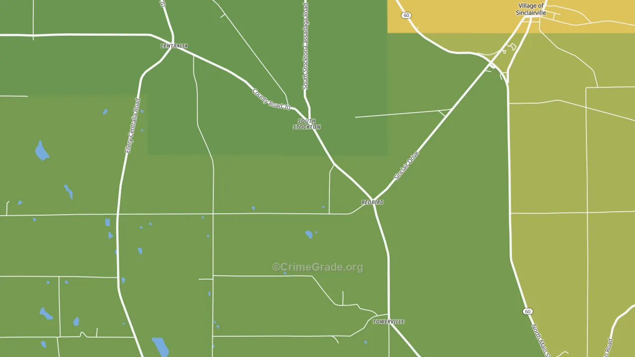 South Stockton, NY Map of Theft Rates