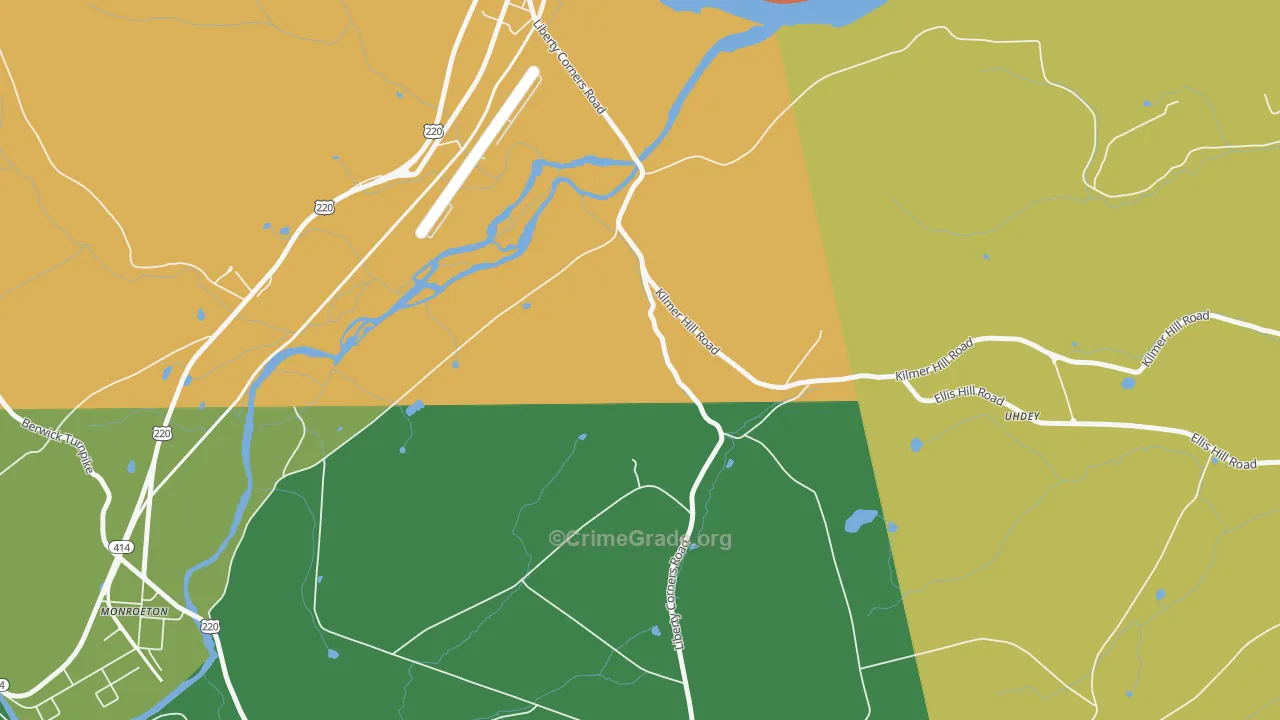 South Towanda, PA Map of Theft Rates