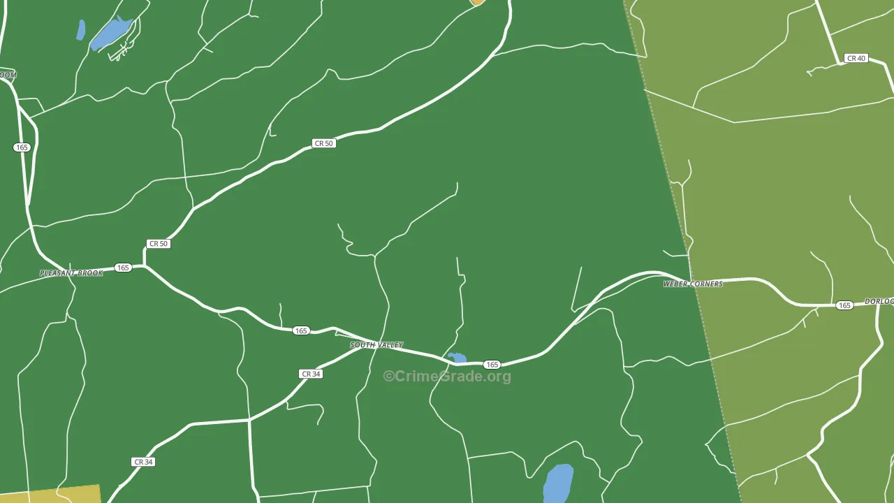 South Valley, NY Map of Theft Rates
