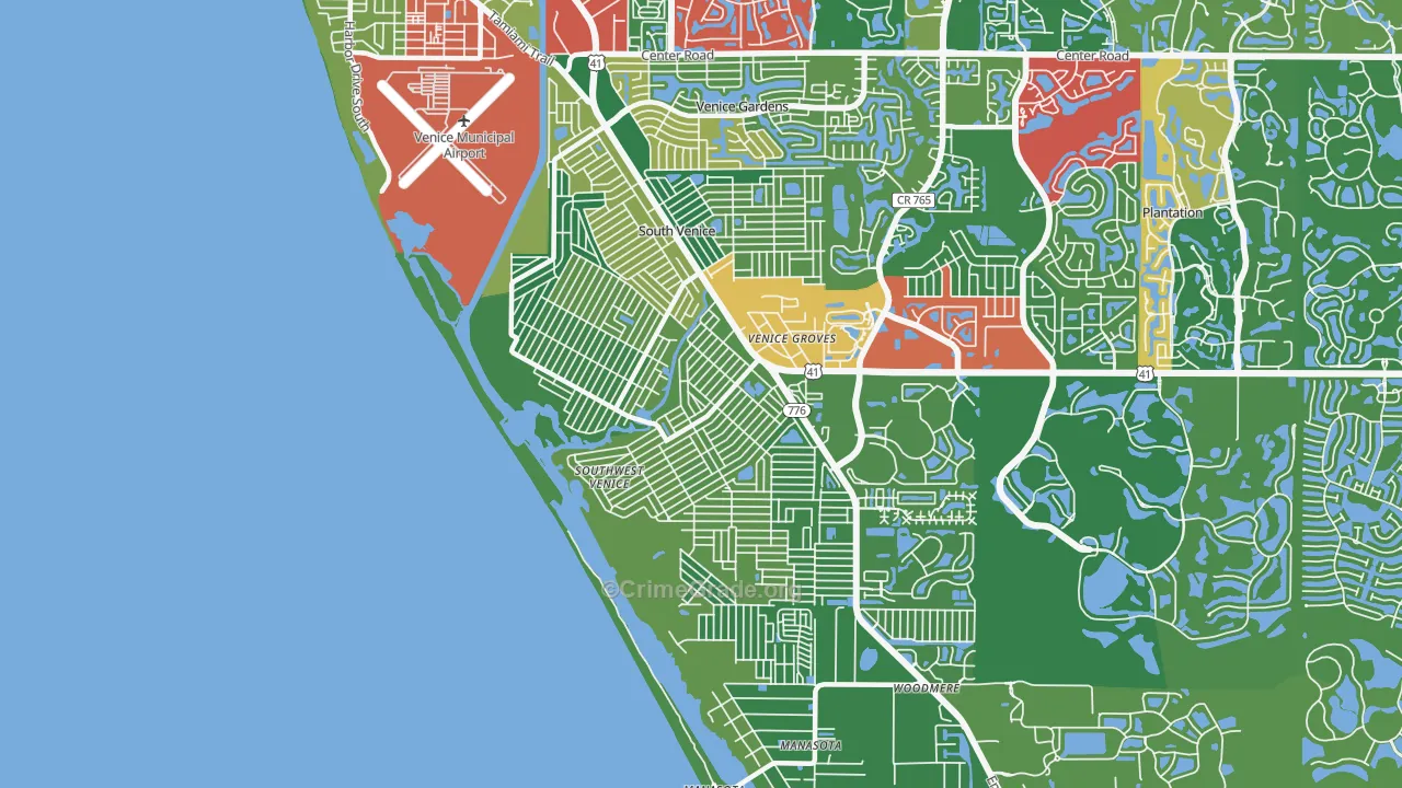 South Venice, FL Map of Theft Rates