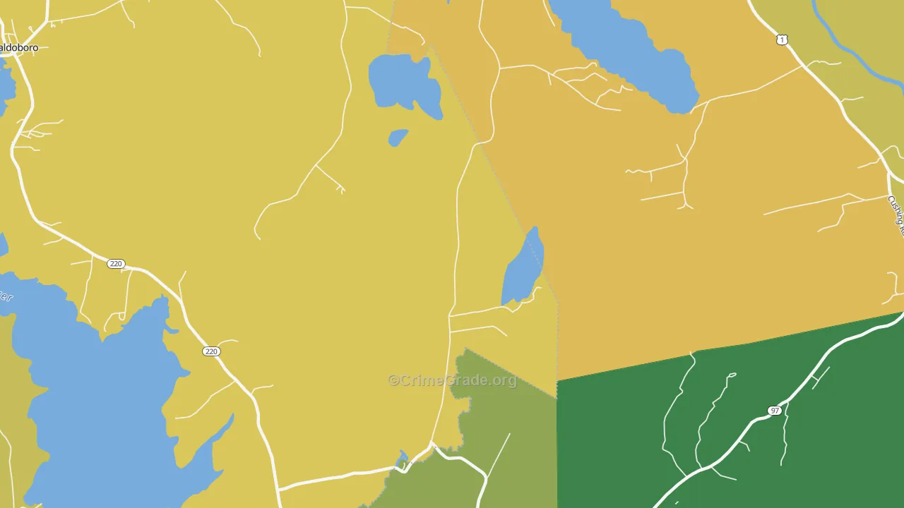 South Waldoboro, ME Map of Theft Rates
