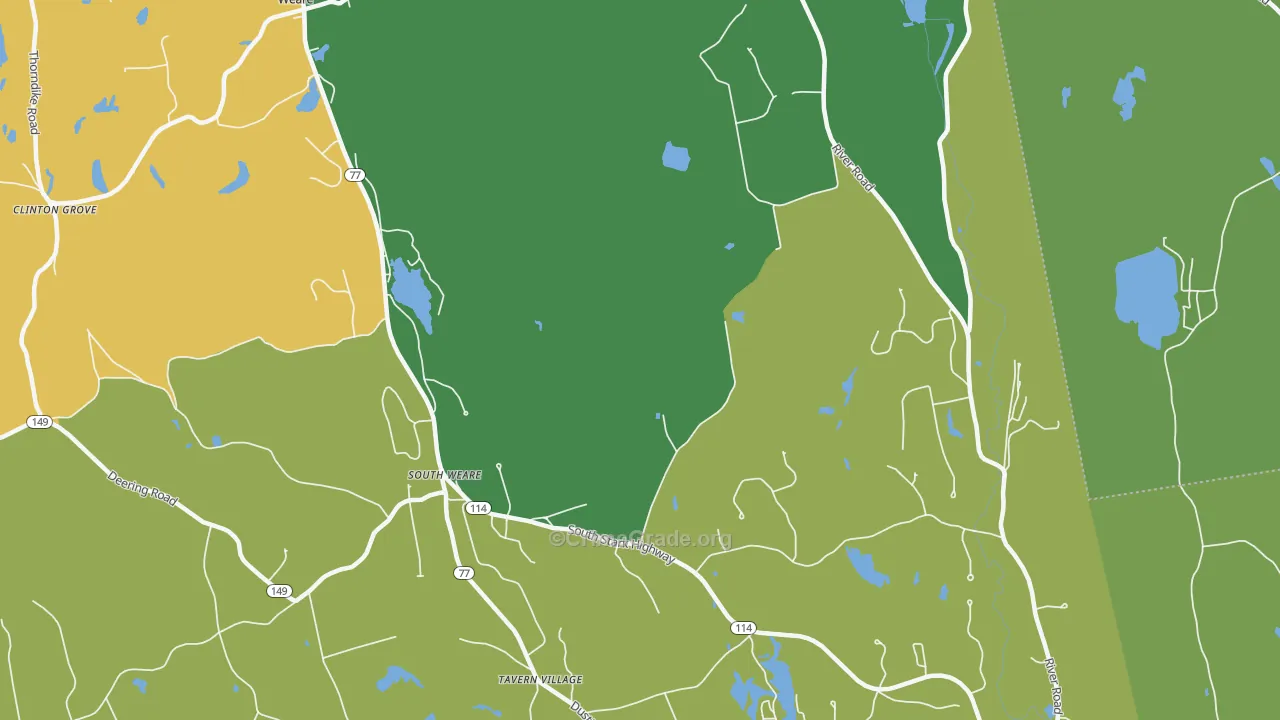 South Weare, NH Map of Theft Rates